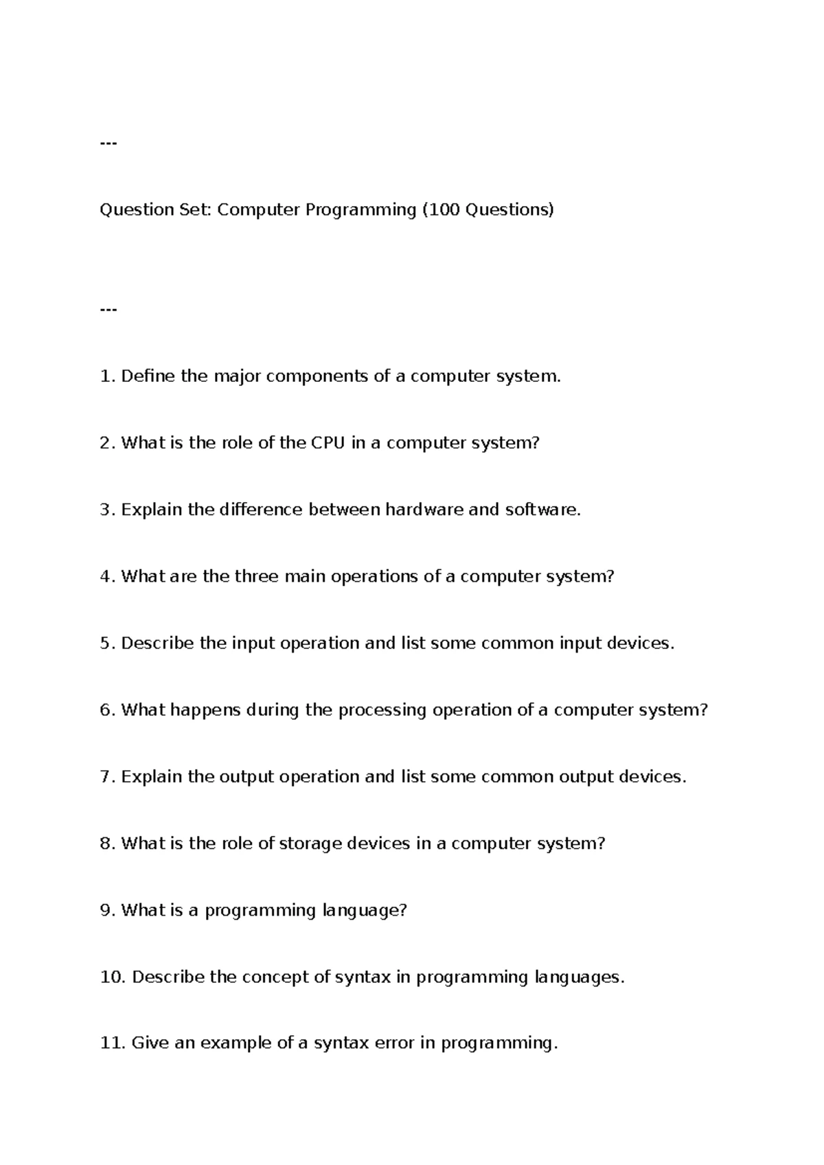 CSE 106 Assignment: Computer System Installation & Maintenance (March ...