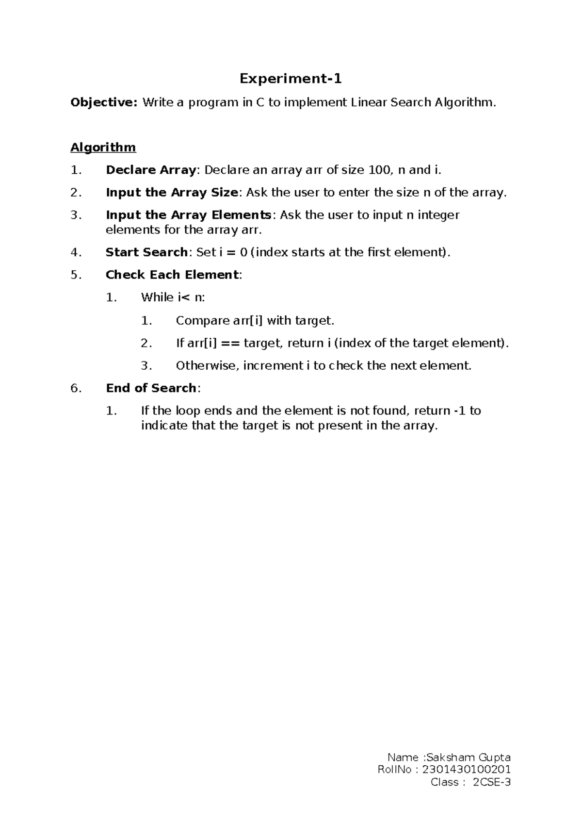 Data Structures Lab Experiments: C Programs for Search & Sort ...