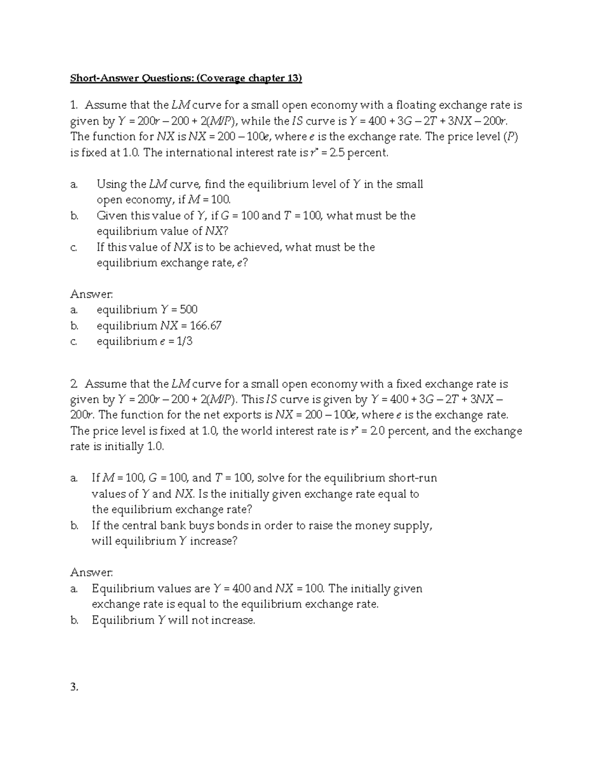 Solutions to Short Answer Questions - Chapter 13 (Econ 101) - Studocu