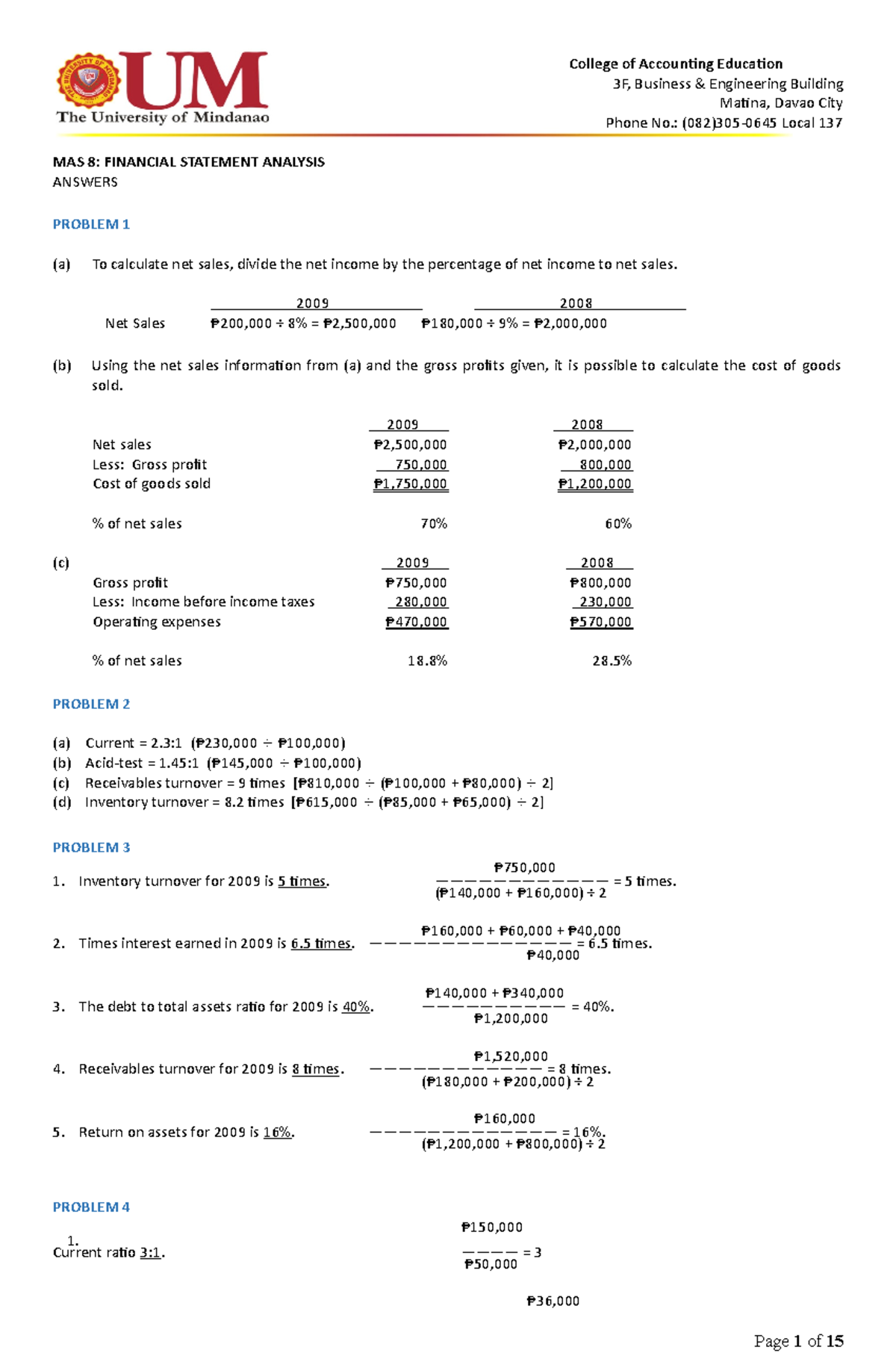 MAS-8-FS-Analysis-Problem-Solutions-2009-2008 - Studocu