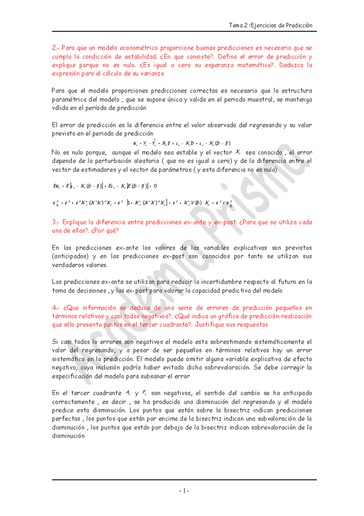 Ejercicios de Predicción Económica - Análisis y Evaluación del Modelo ...
