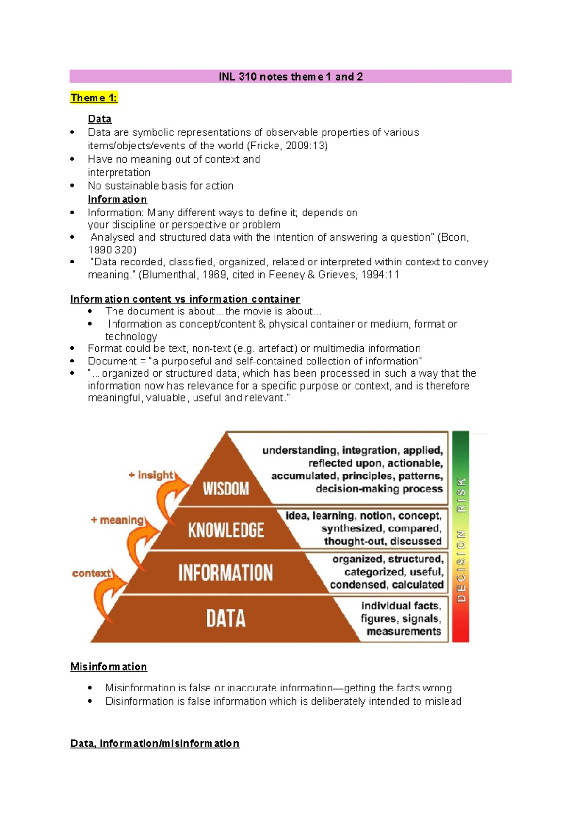INL 310 Theme 6: Understanding ISO History and Process Management - Studocu