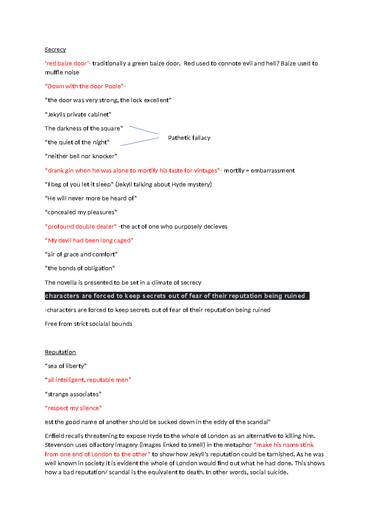 ENGL 302 - Jekyll and Hyde: Secrecy, Reputation, and Science vs ...