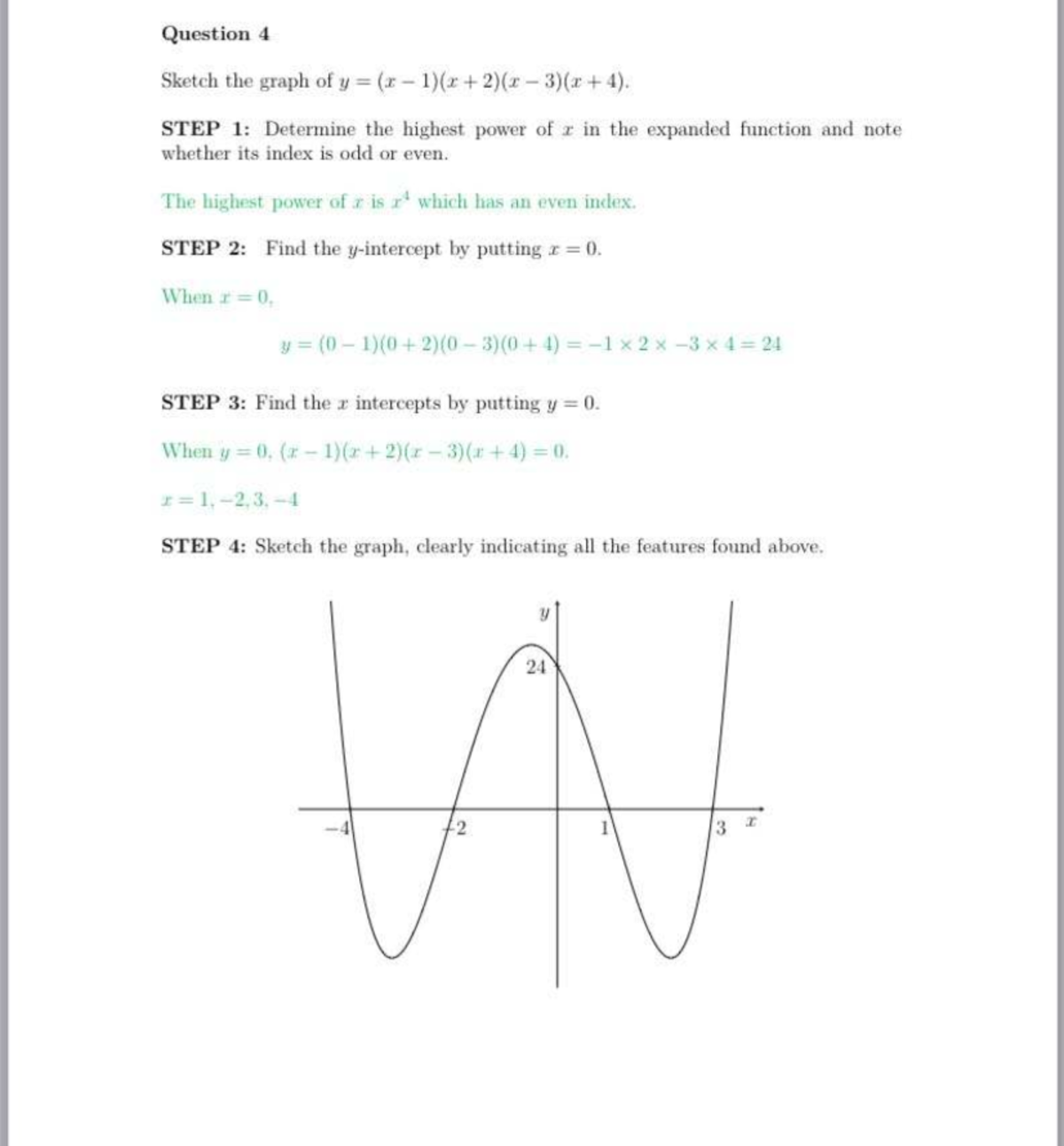 Function Revision Notes - Math 101: Graphing Techniques and Analysis ...