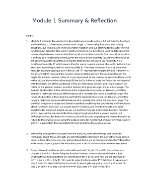 Module 3 CYU Solutions: Analyzing Linear Relationships and Rates of ...