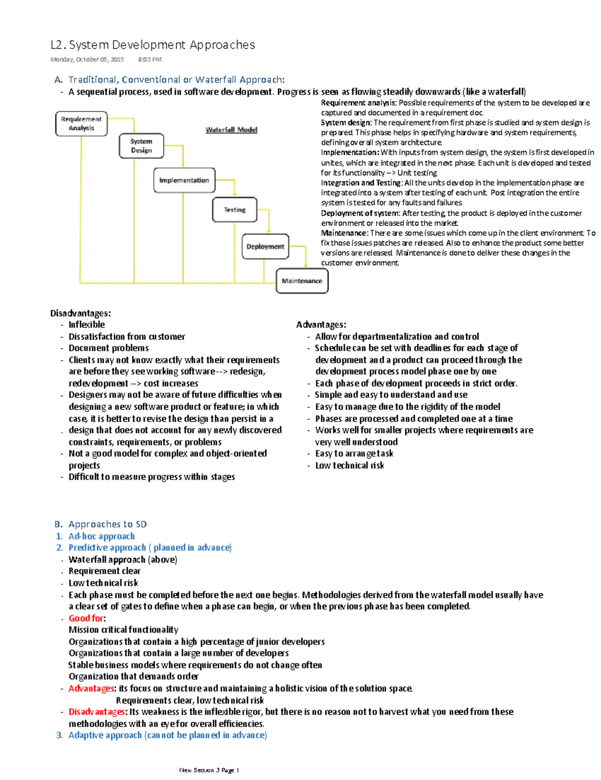 System Development Summary - Lecture 1 to 5 Overview - Studocu