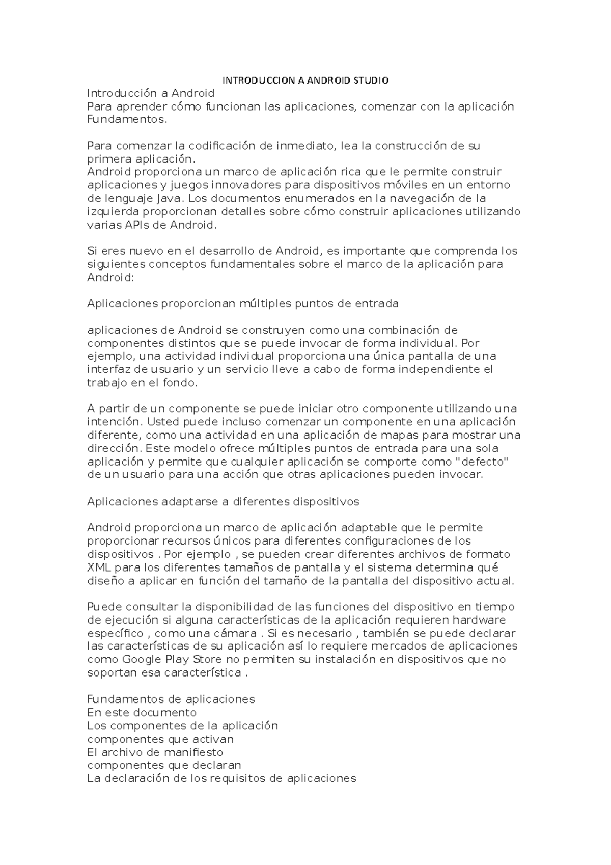 Introduccion A Android Studio - INTRODUCCION A ANDROID STUDIO ...