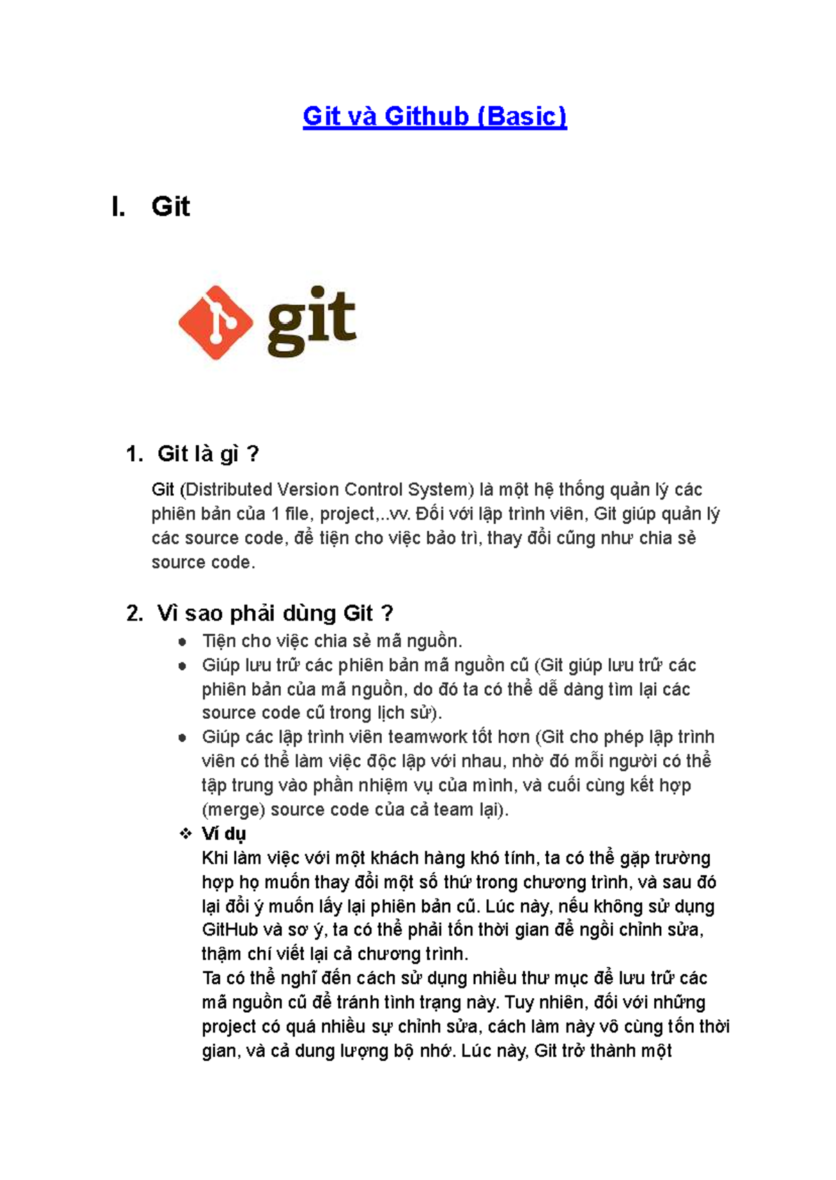 Hướng Dẫn Sử Dụng Git và GitHub (Basic) - Studocu