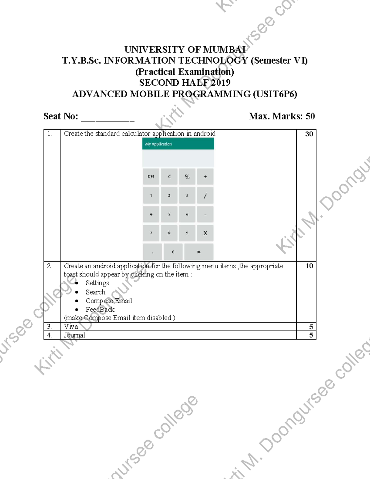 Advanced mobile programming practical exam notes (USIT6P6) - Studocu