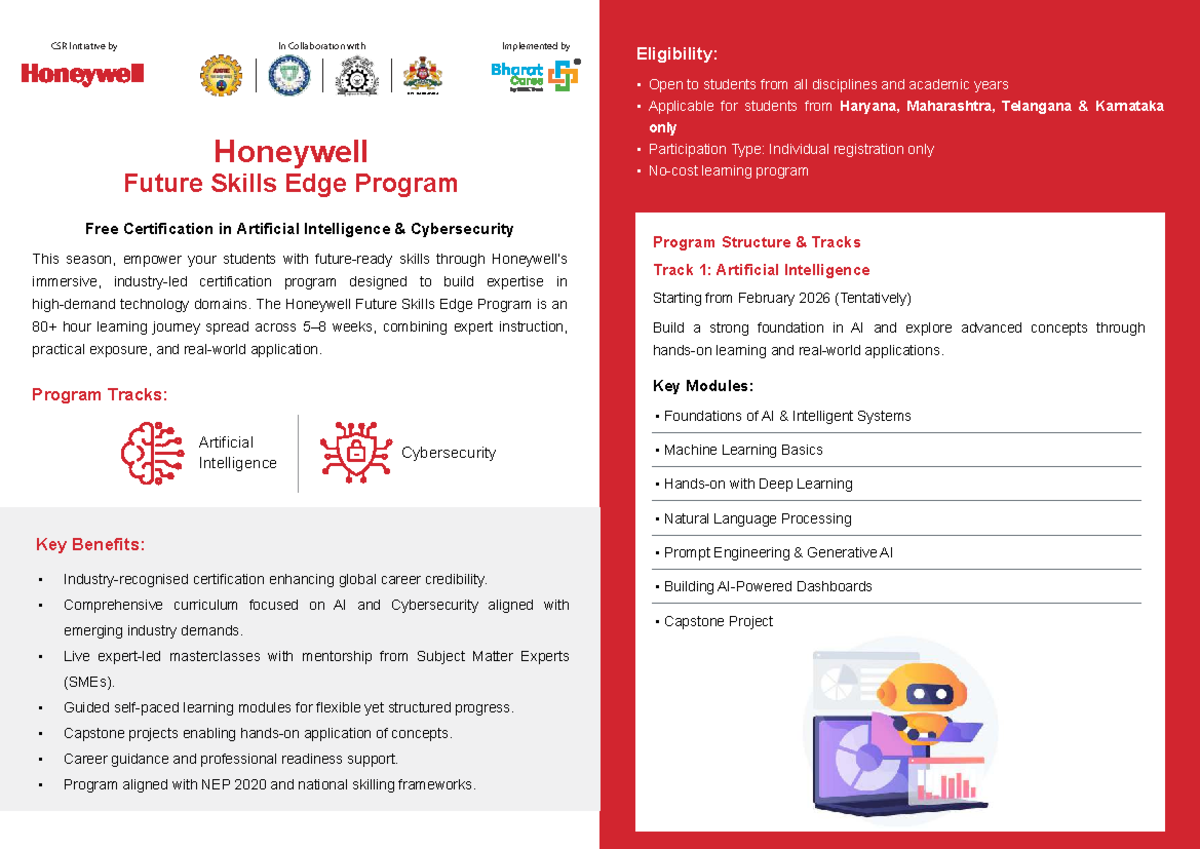 Honeywell Future Skills Edge Program: AI & Cybersecurity Certification ...