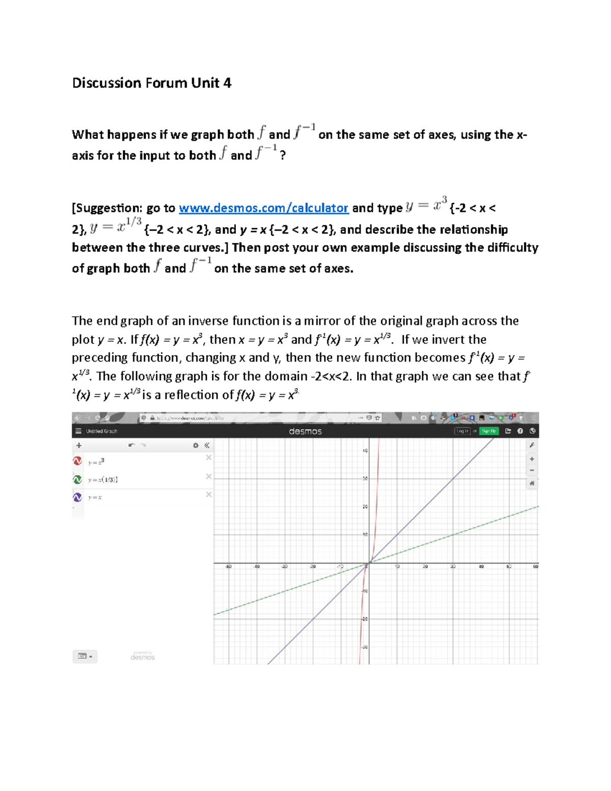 Discussion Forum Unit 4 - ] Then post your own example discussing the ...