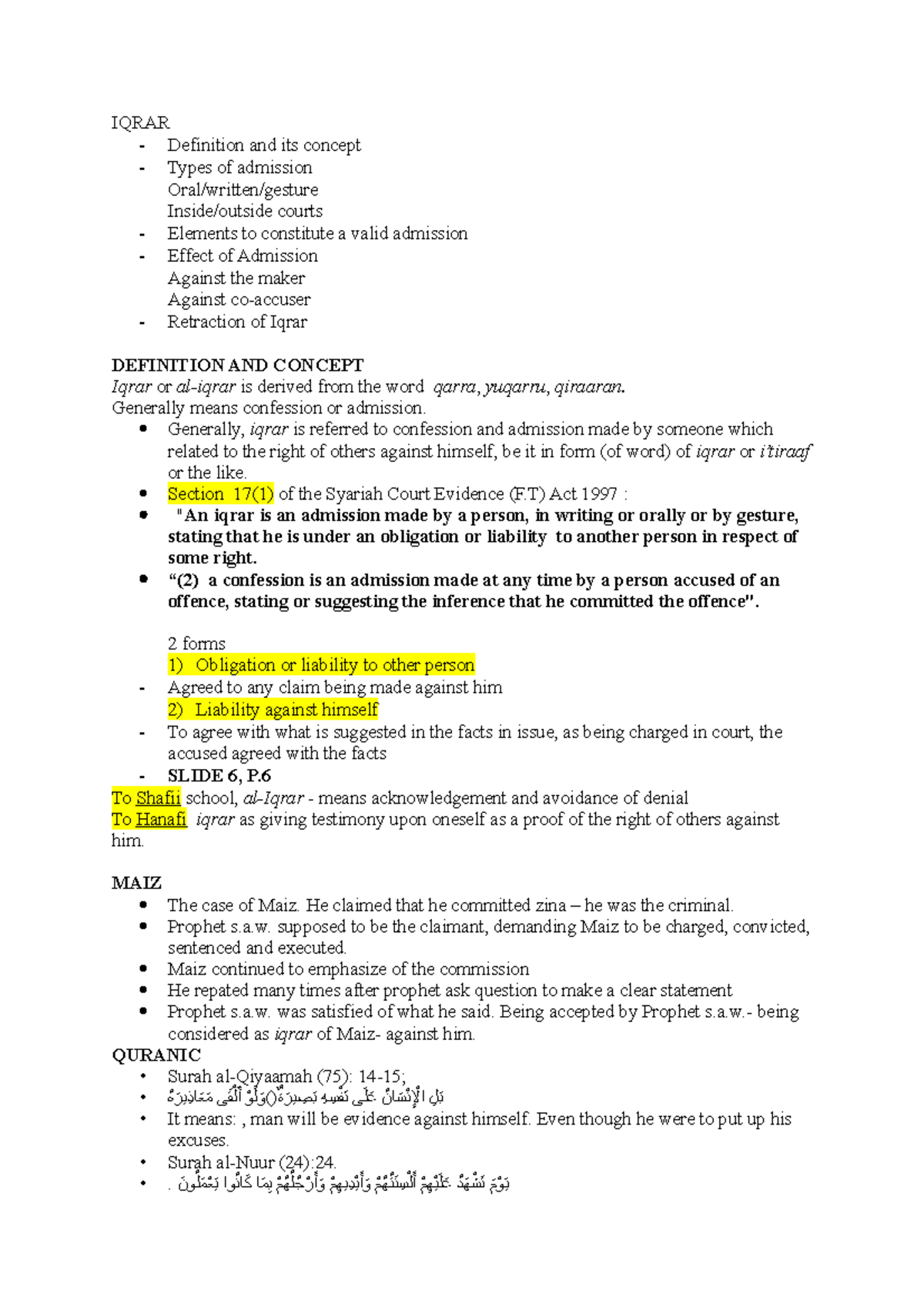 Iqrar: Understanding Confession Types and Legal Implications (Law 101 ...