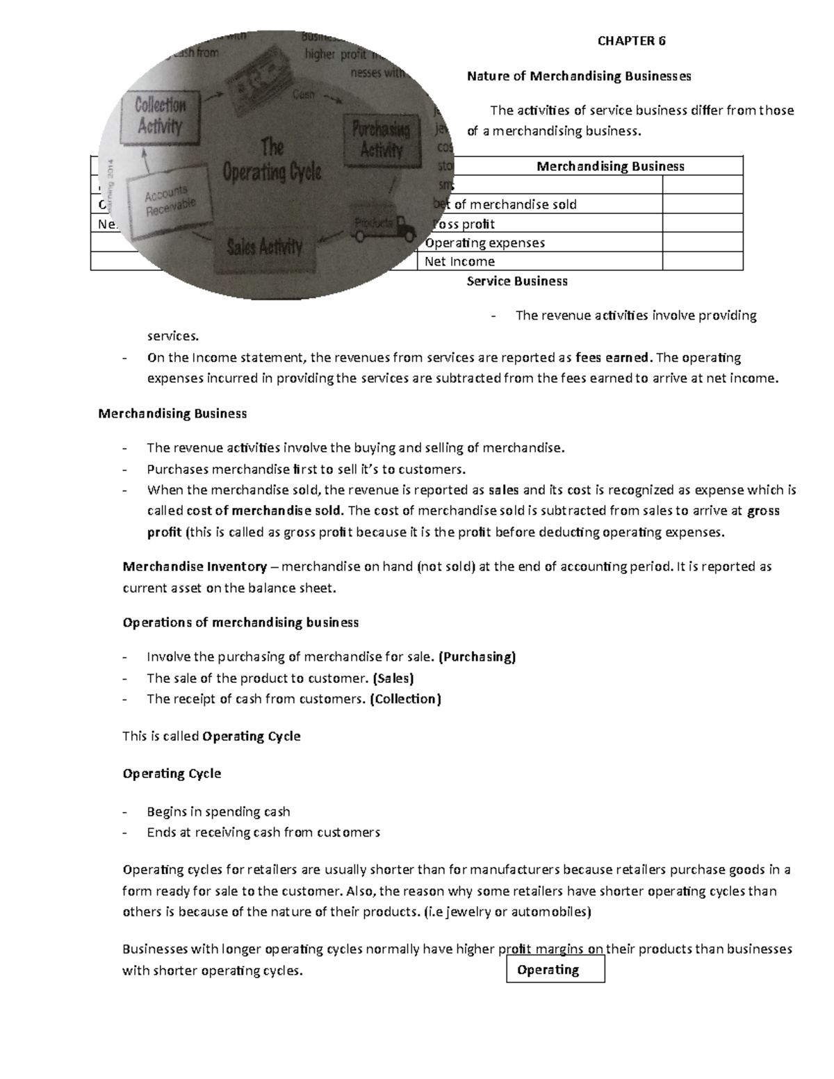 Chapter-6 Financial Accounting 1 - CHAPTER 6 Nature of Merchandising ...