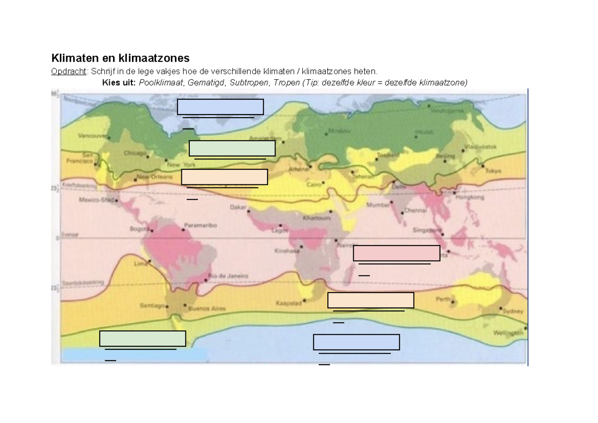 Klimaatzones en Köppen-systeem Samenvatting voor Geografie Cursus ...