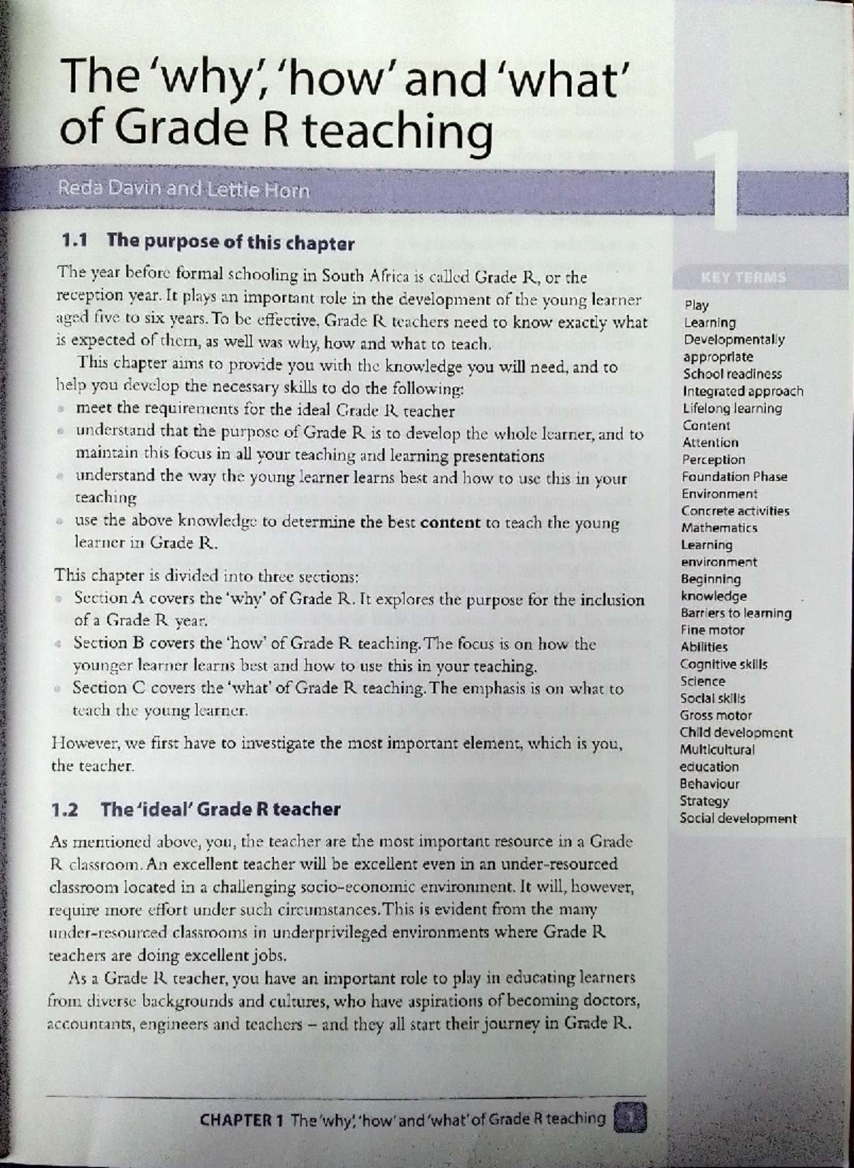 Handbook for effective Grade R teaching: Understanding the purpose and ...