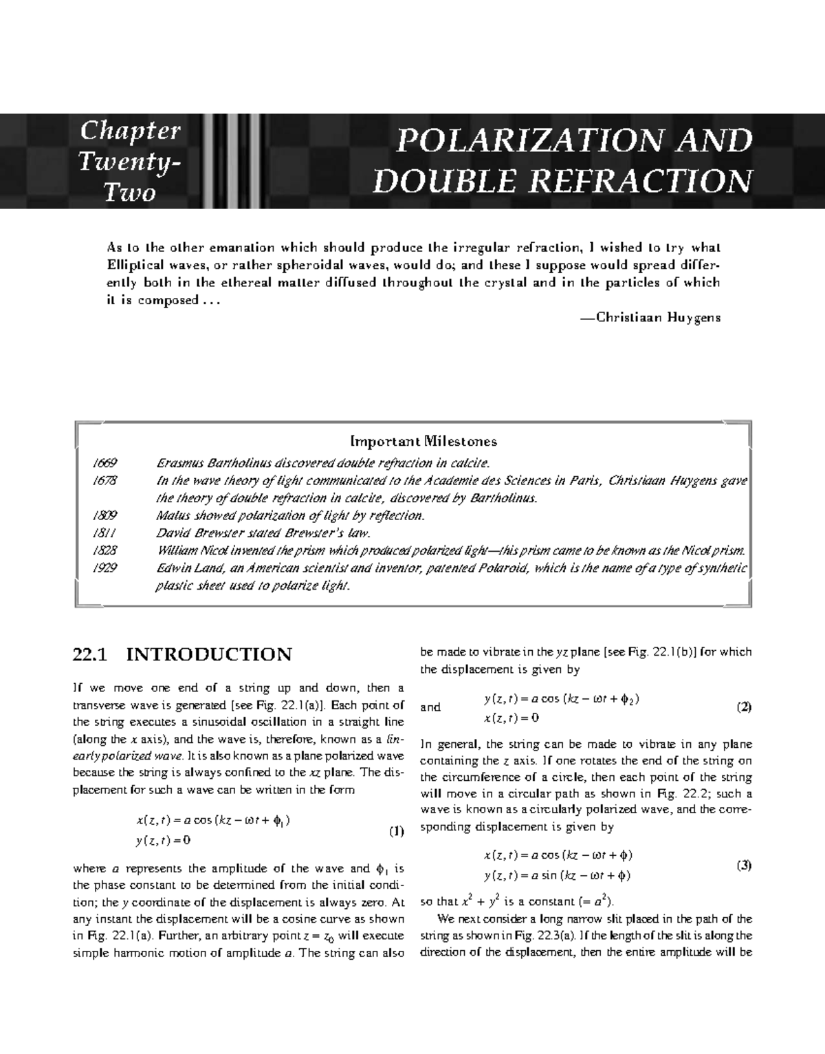 Optics-22: Understanding Polarization and Double Refraction Dynamics ...