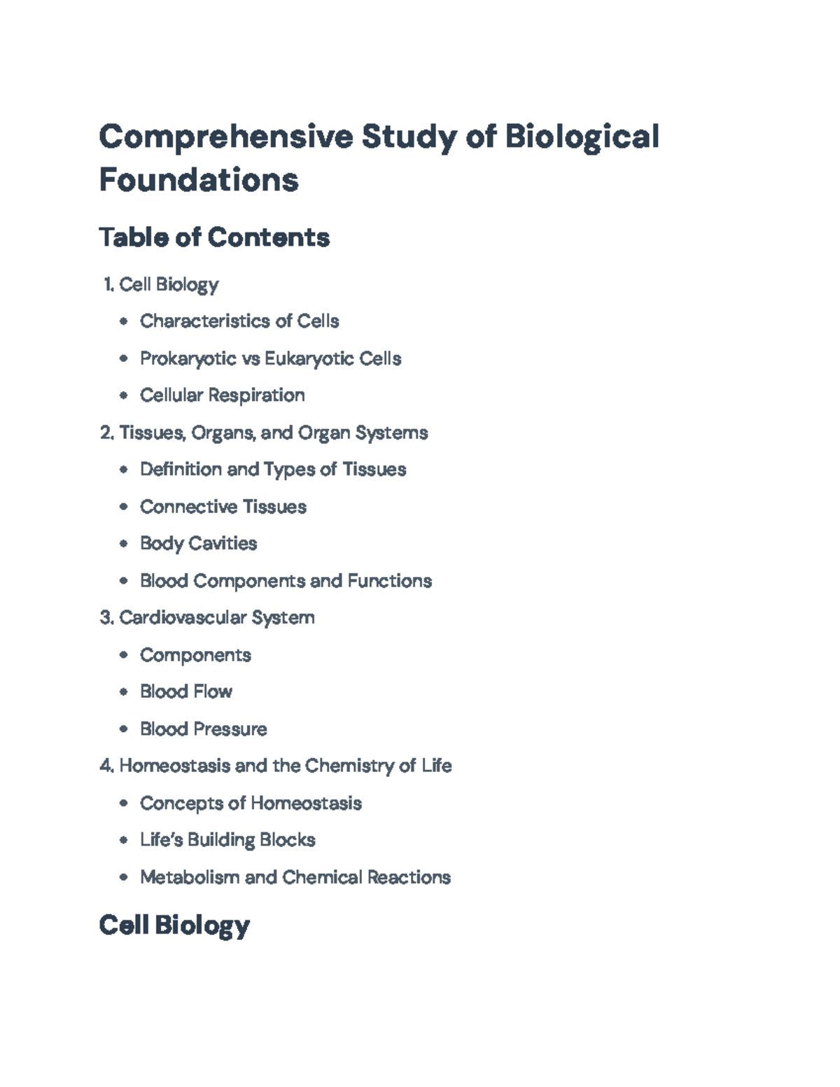 Comprehensive Study Notes on Biological Foundations for ANTH101 - Studocu