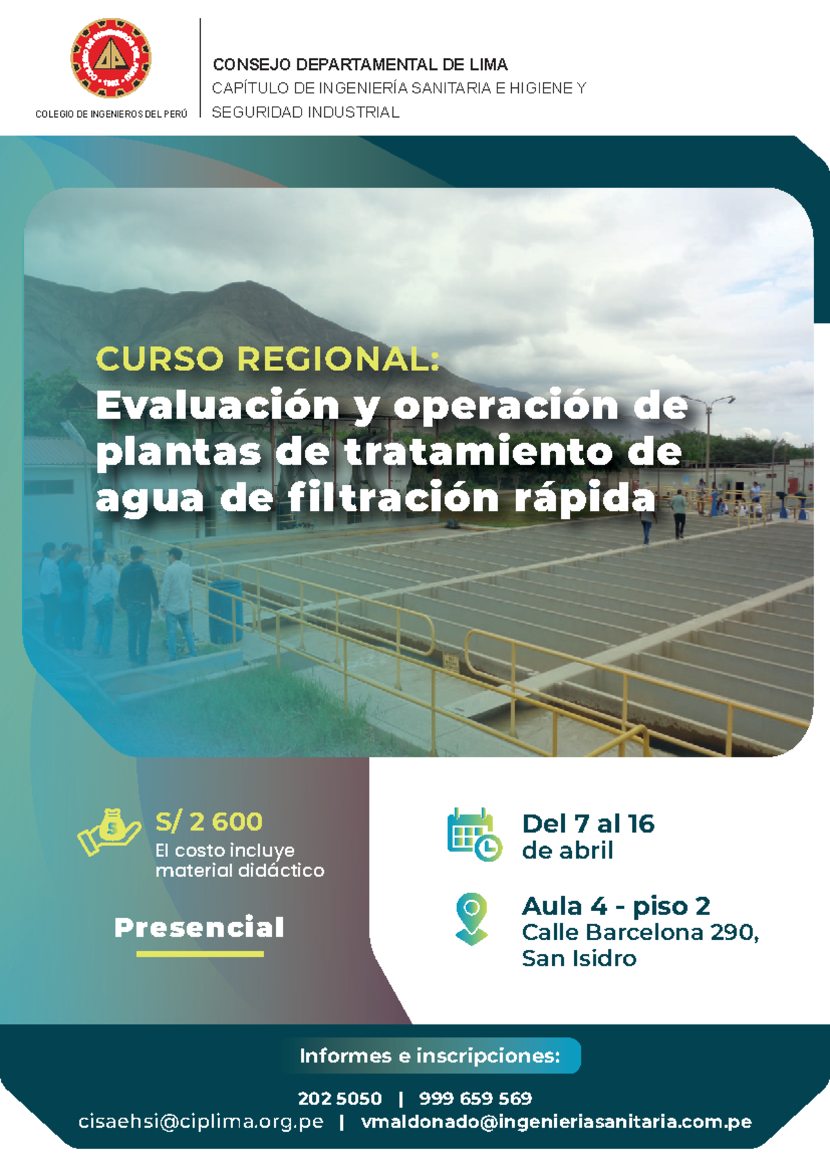 Curso Regional: Evaluación y Operación de Plantas de Tratamiento de ...