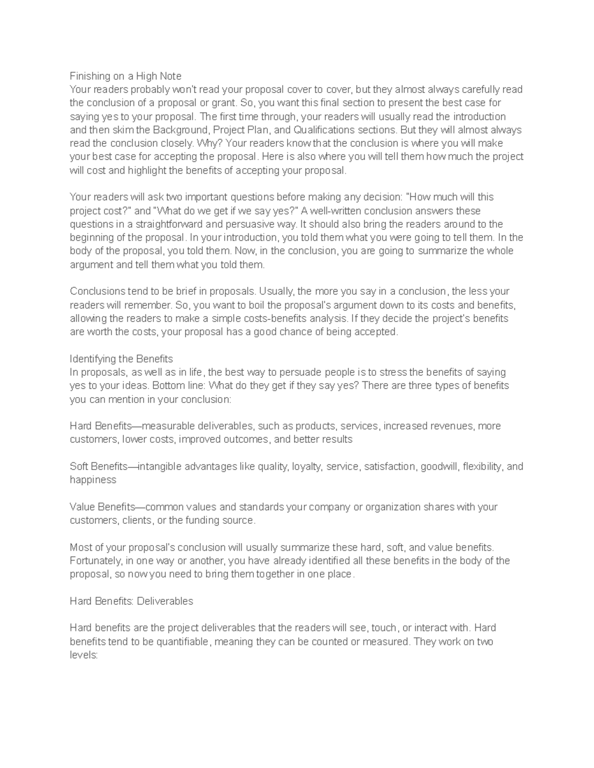 Proposal Writing: Effective Conclusion Strategies and Budget ...