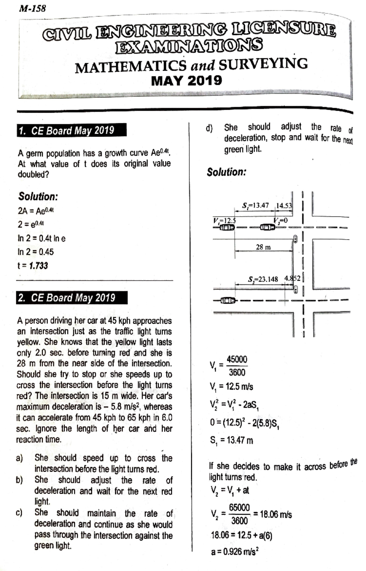 CEBoard May 2019 - MSTE Solutions for Exam Questions - Studocu