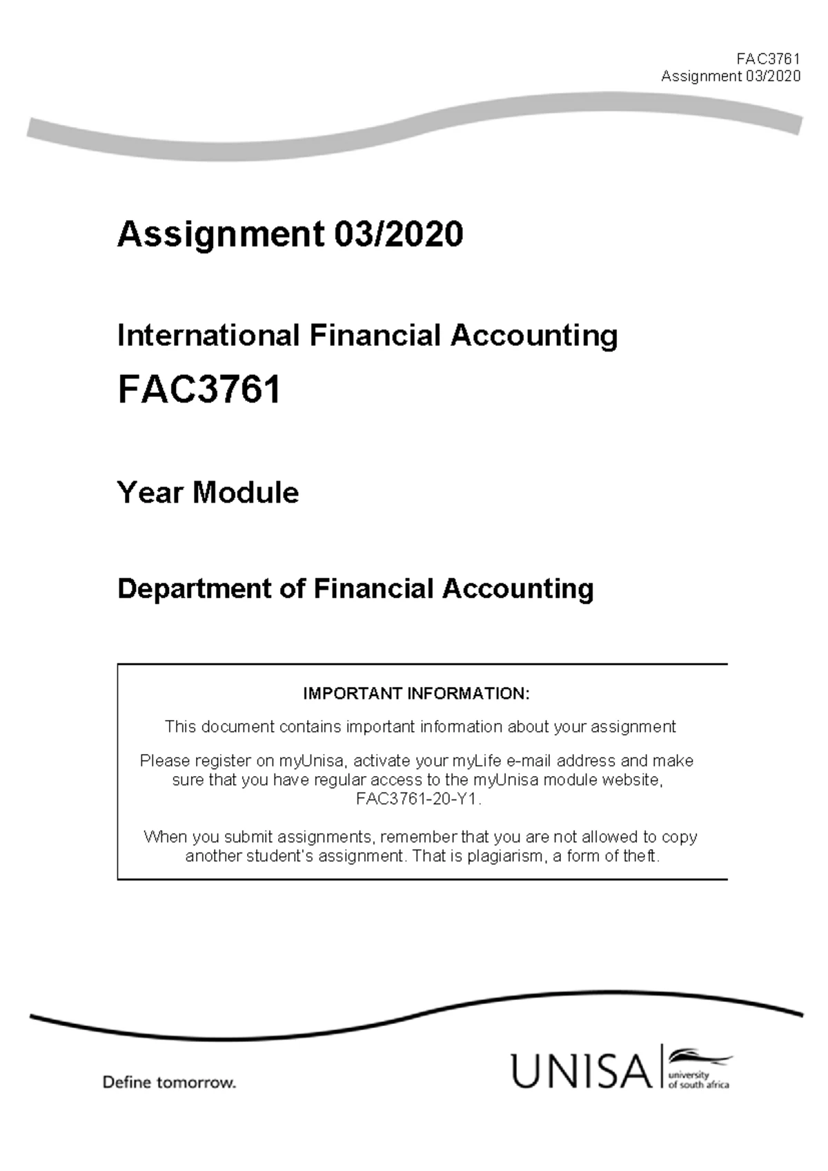 Mock Exam Paper - Question 1 Analysis for FAC Course - Studocu