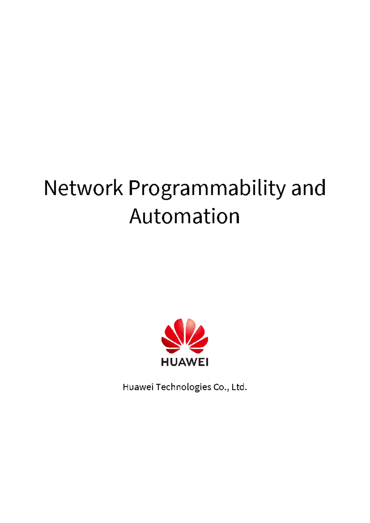 Network Programmability and Automation: A Comprehensive Guide - Studocu