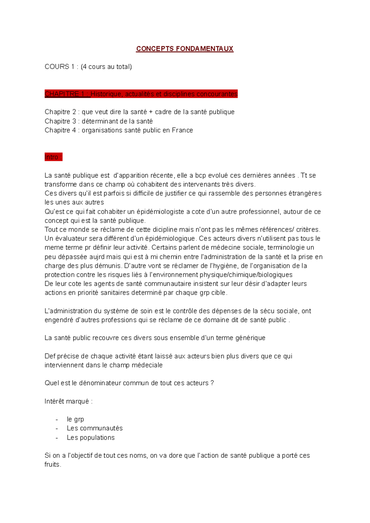 Chapitre 1 - notes de cours SSH - CONCEPTS FONDAMENTAUX COURS 1 : (4 ...