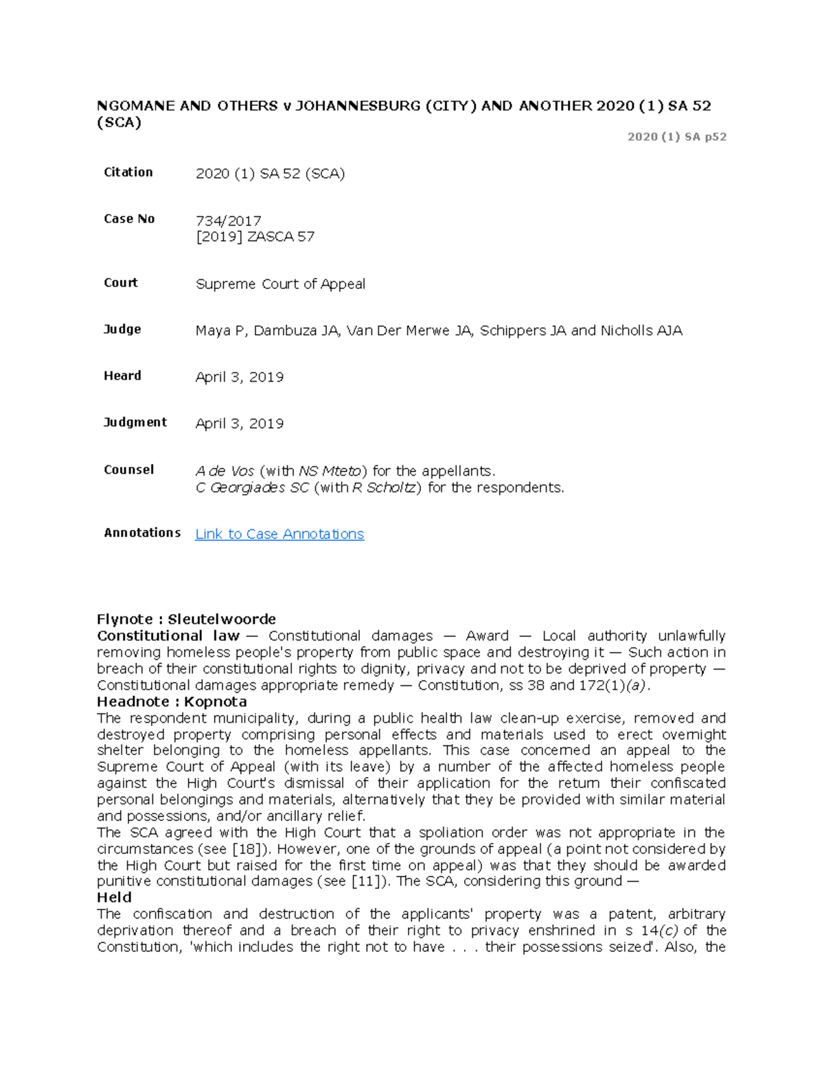 16 - Case Summary: Interdict Application by Boitumelo Molefe vs Simon ...