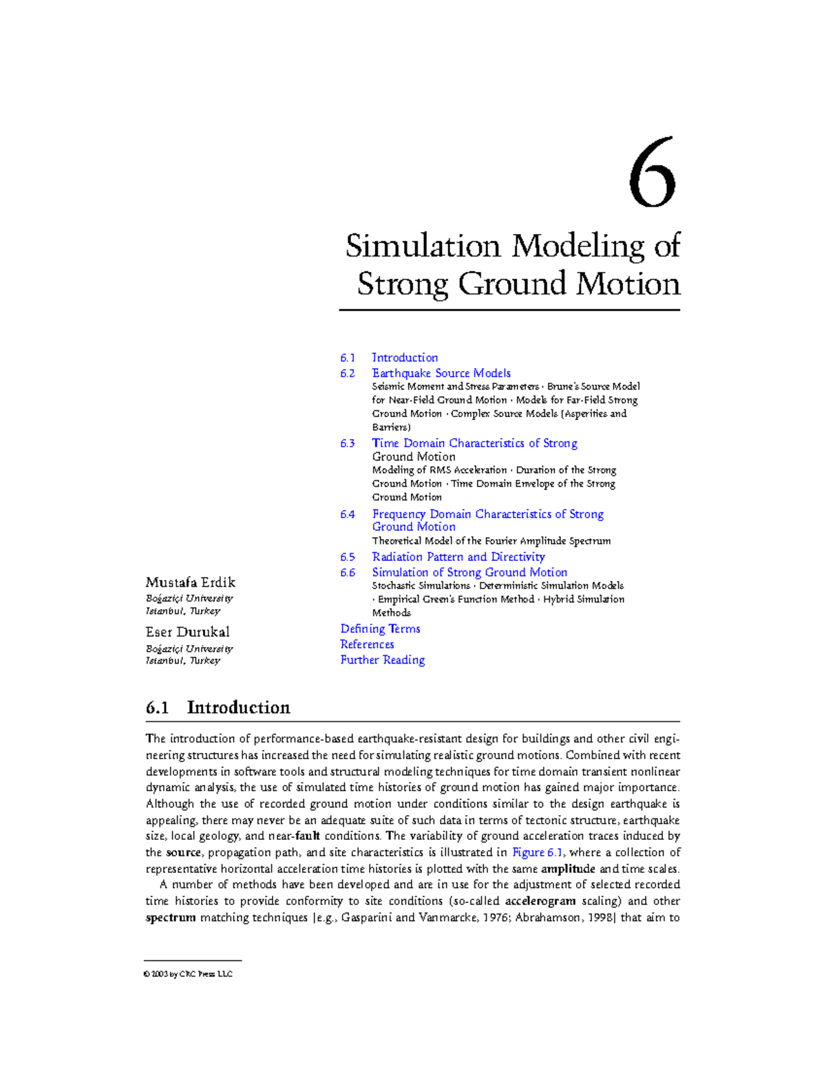 Simulation Modeling of Strong Ground Motion (0068_C06) - Studocu
