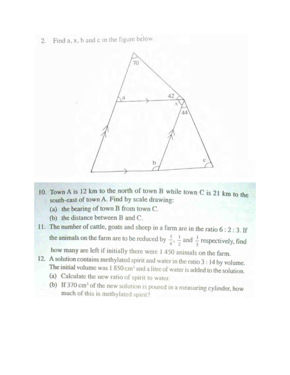 Math Mixed Exercise 1 - Notes (2. Find a, X, b & C) - Studocu