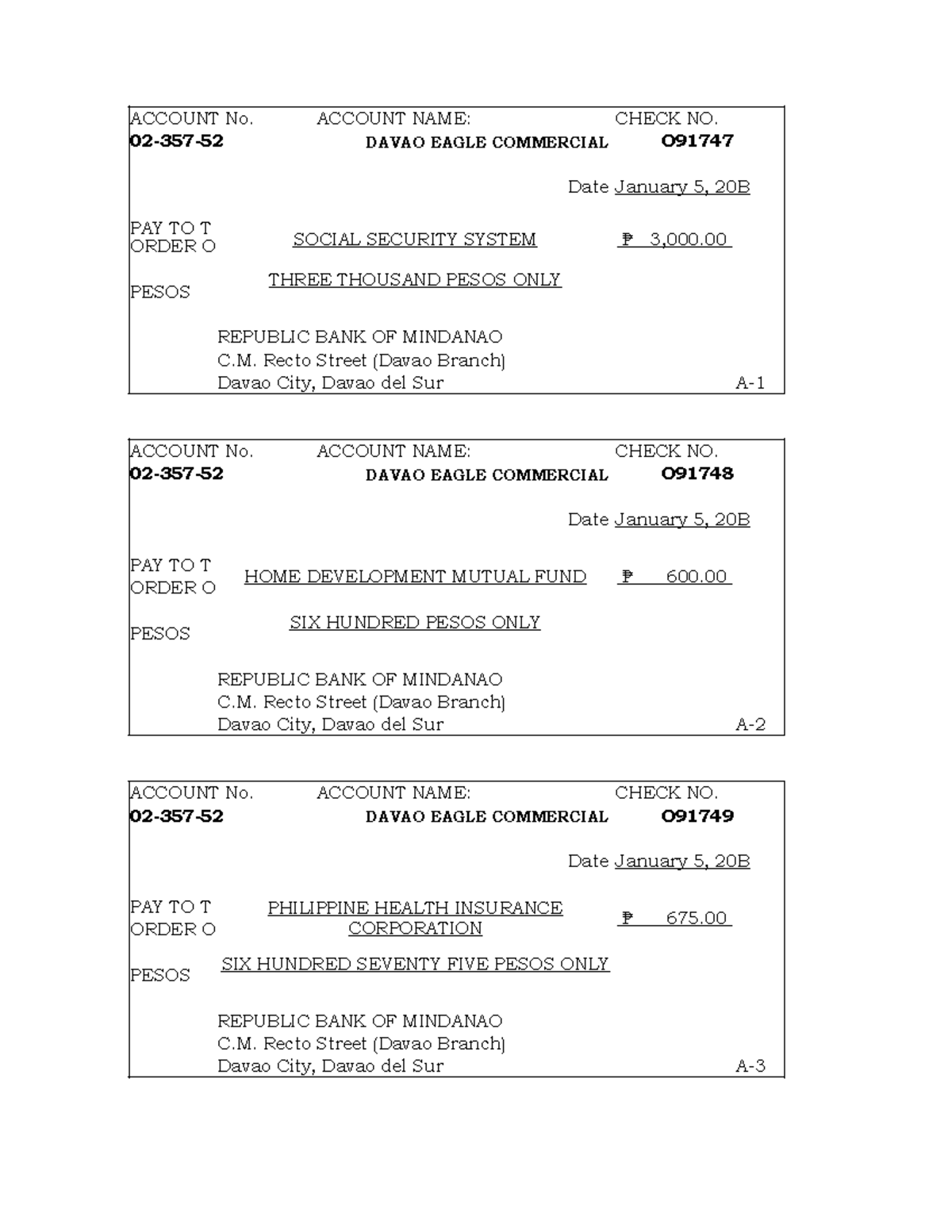 ACC111 - Practice Set: Check Vouchers and Payment Records - Studocu