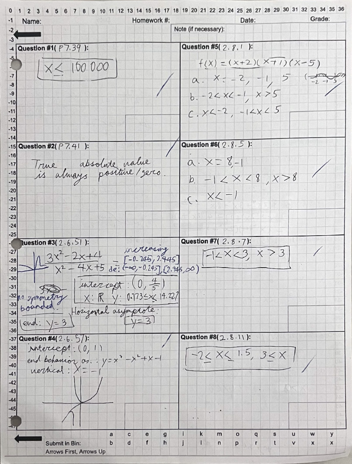 2024-10-06 22-18 - Math hw - 23 2425 Name: Homework Date: Grade: Note ...