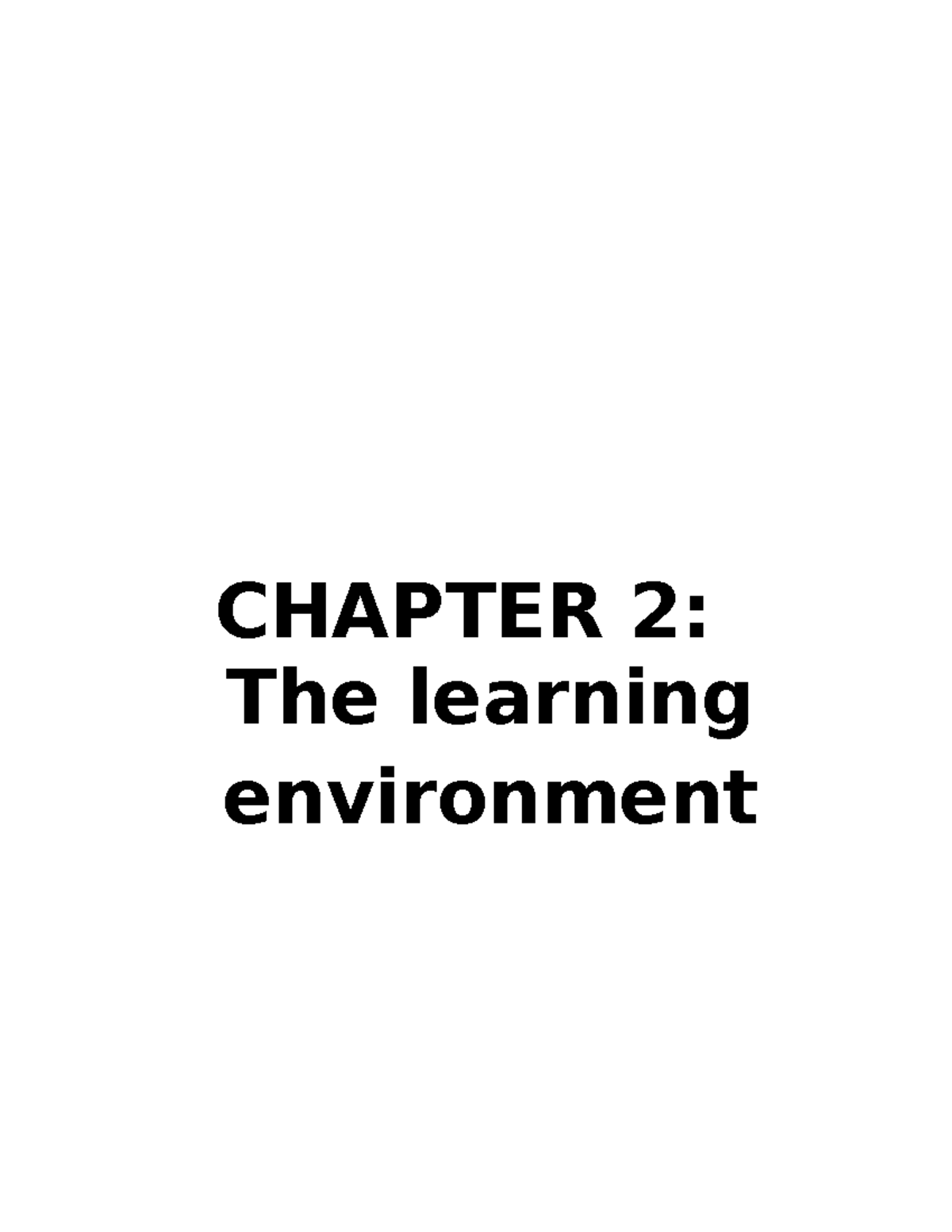 Chapter 2 EL1: Observations on the Learning Environment and Fairness ...