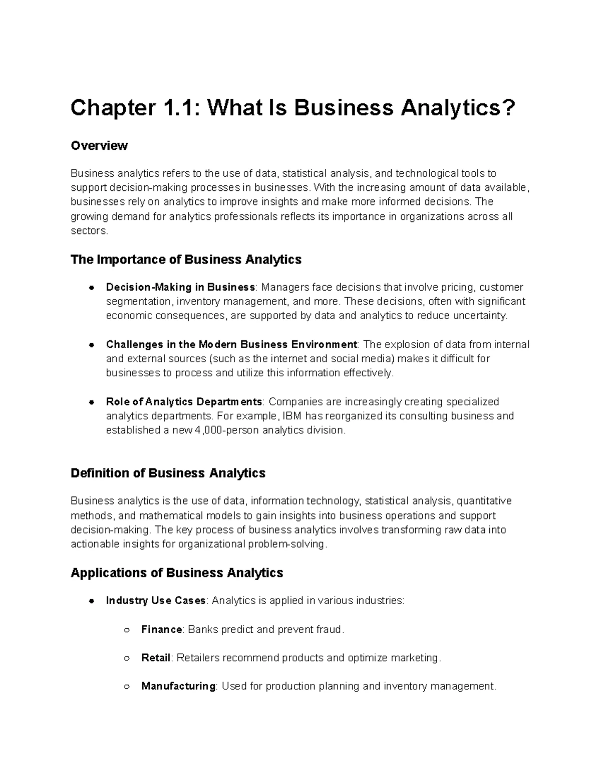 ECOM1000 - Chapter 1.6 Reading Notes - Chapter 1 – Problem Solving with ...