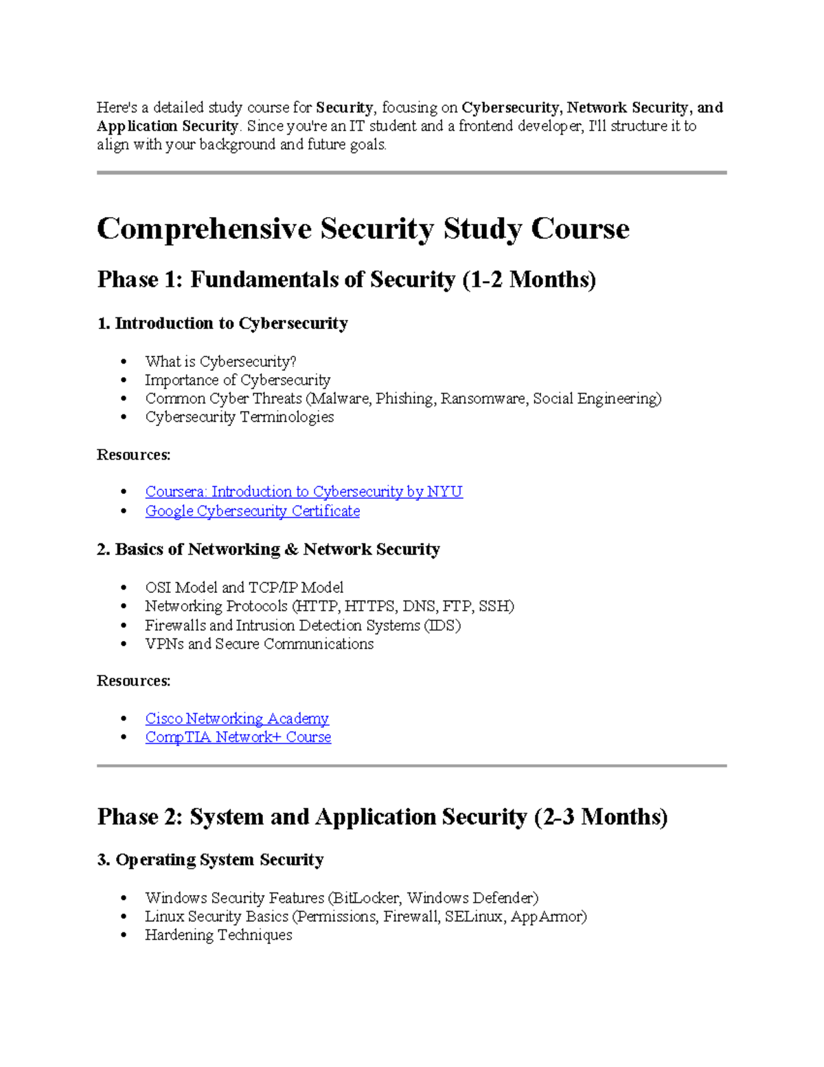 Cyber Security - Basic to Advanced Level - Here's a detailed study ...