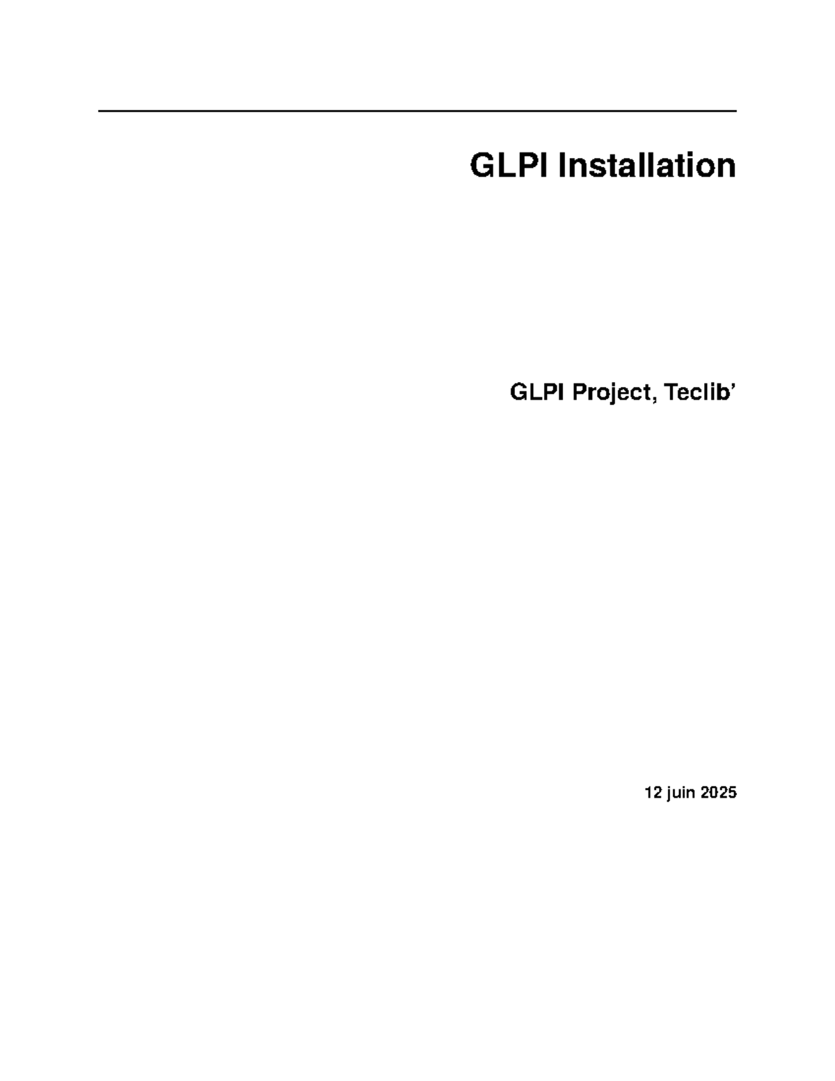GLPI Installation Guide: Step-by-Step Setup Instructions - Studocu