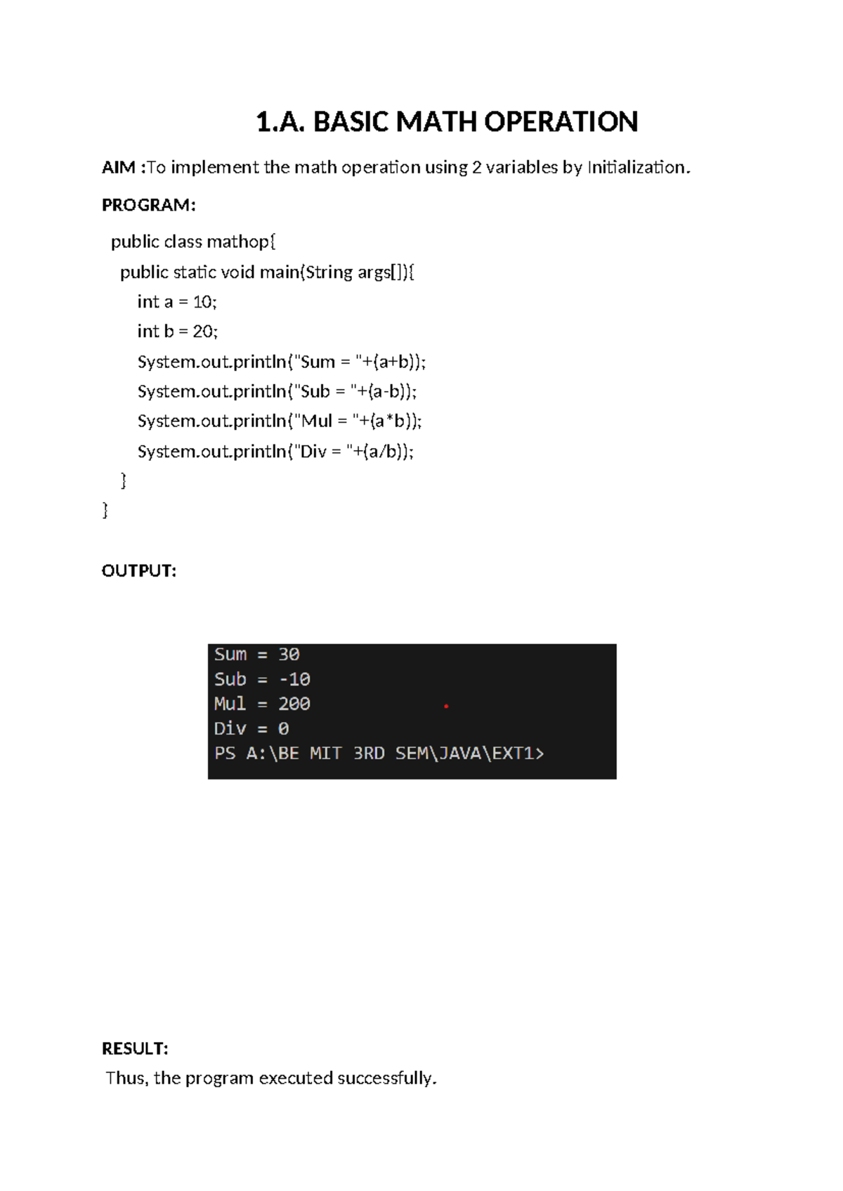 JAVA Final Exam Notes: Basic Math & Control Structures Techniques - Studocu