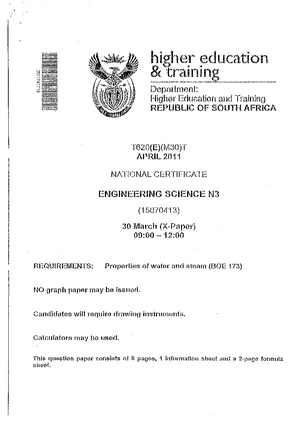 N3 Engineering Science T111 Quiz Paper + Marking Guide - Studocu