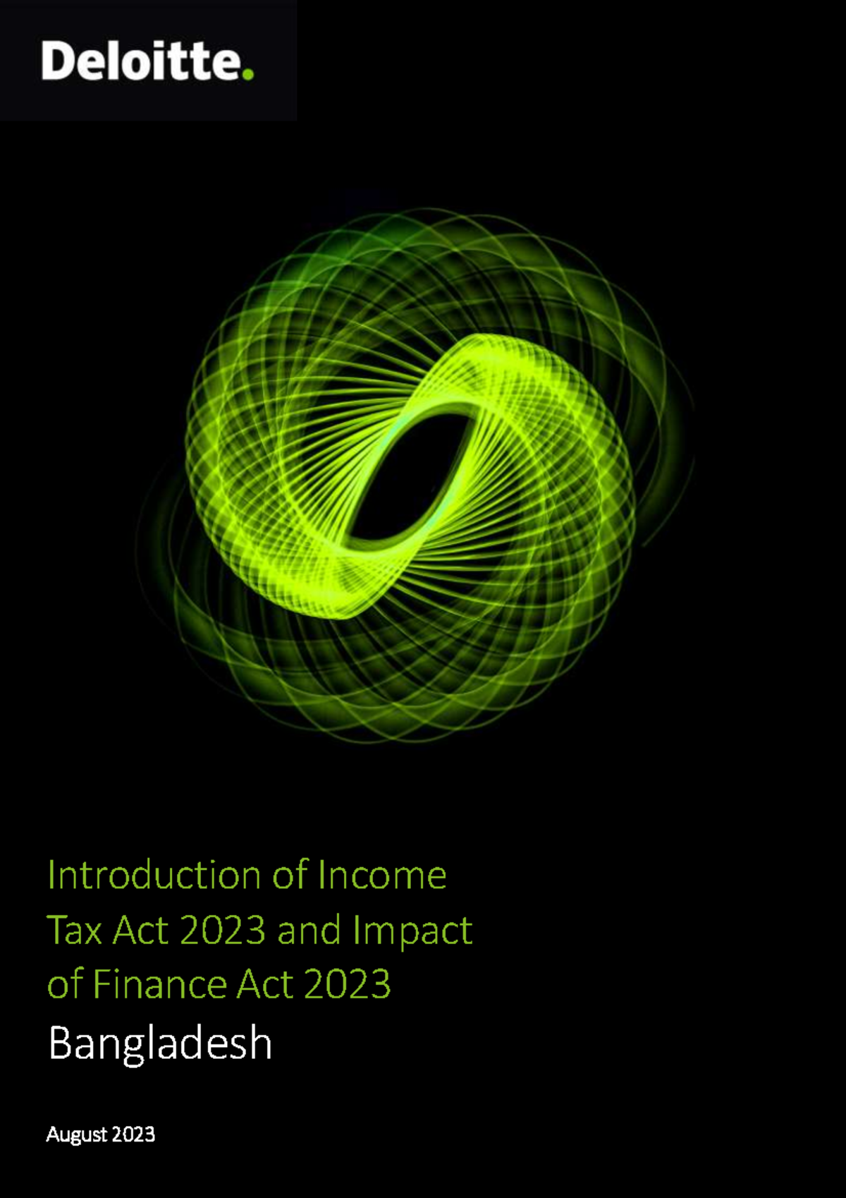Deloitte Income Tax Act 2023 Overview & Finance Act Impact Summary ...