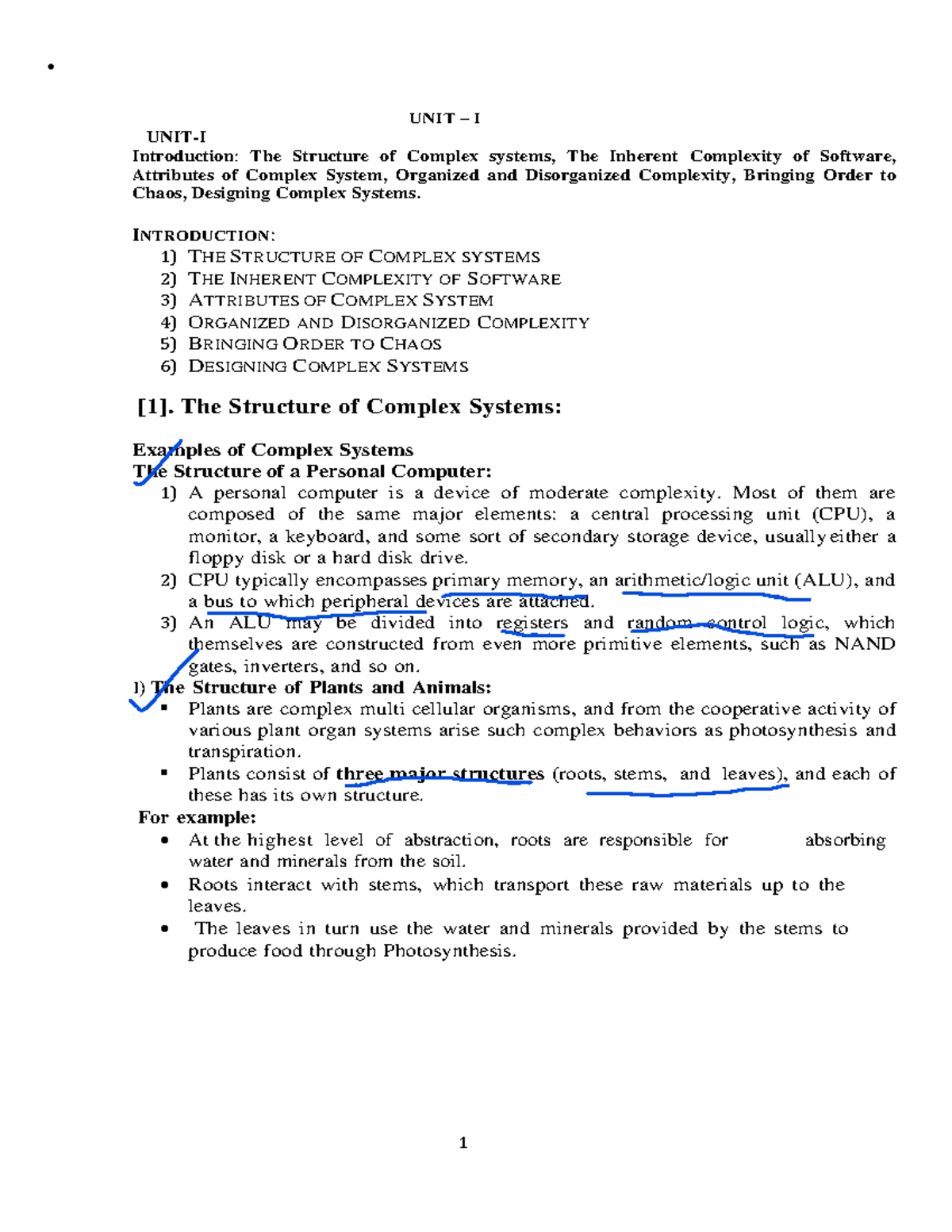 OOAD UNIT-1: Understanding Complex Systems and Software Attributes ...