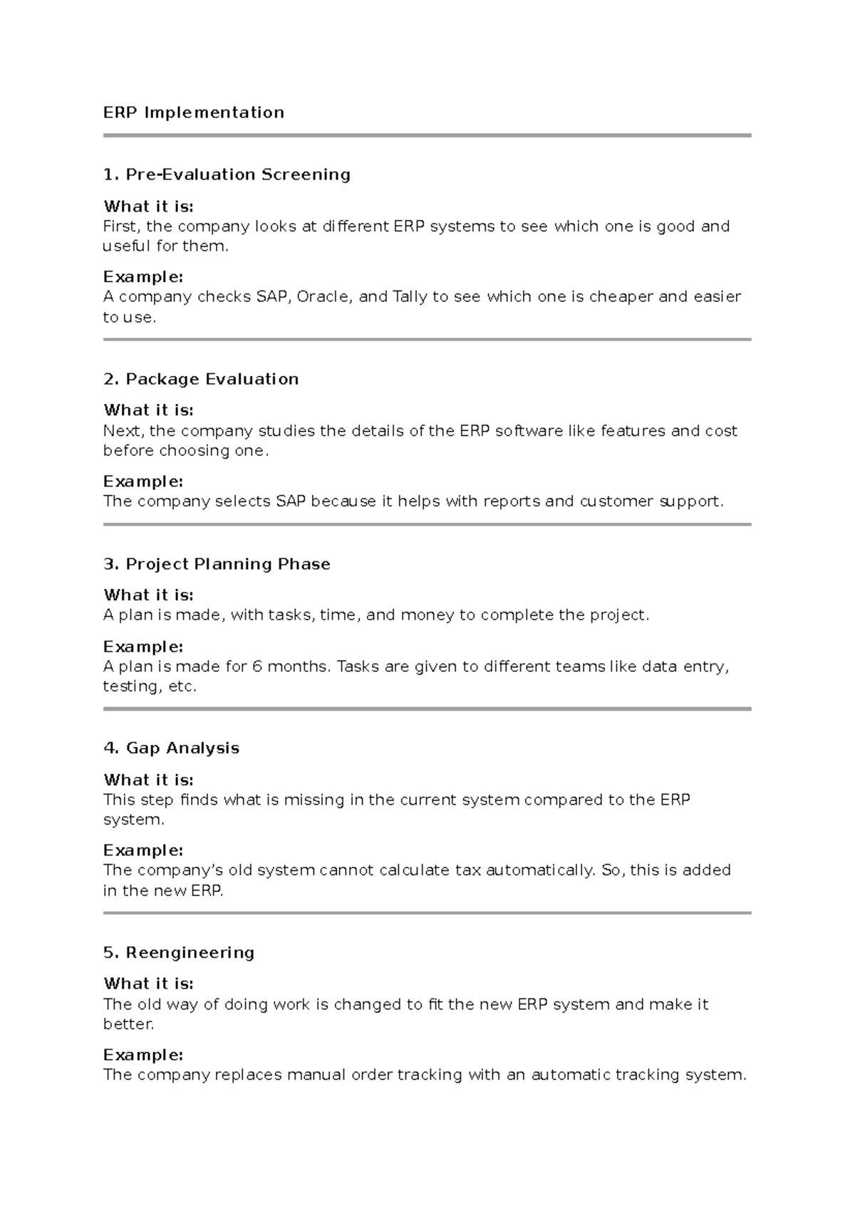 ERP Implementation: Chapter 2 Overview and Key Steps - Studocu