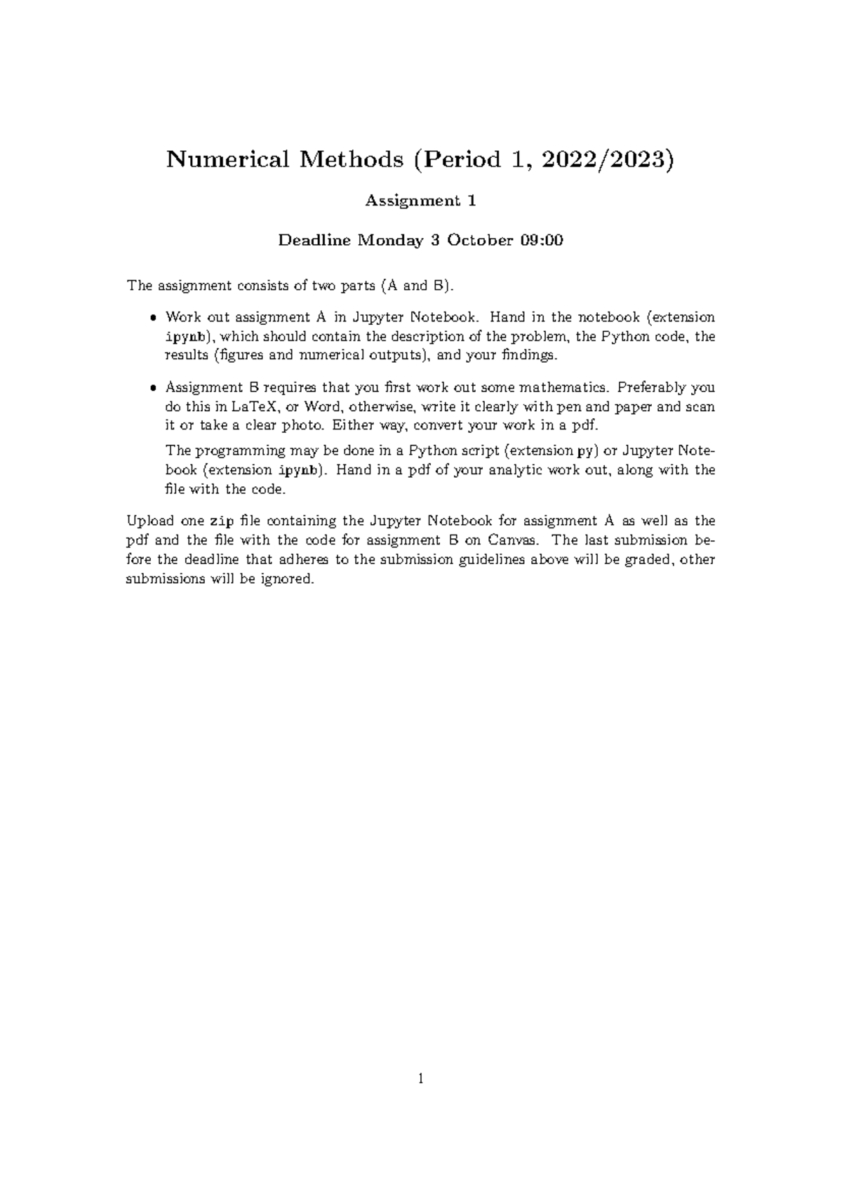 Numerical Methods Assignment 1 (NME 101) - Detailed Overview & Guide ...