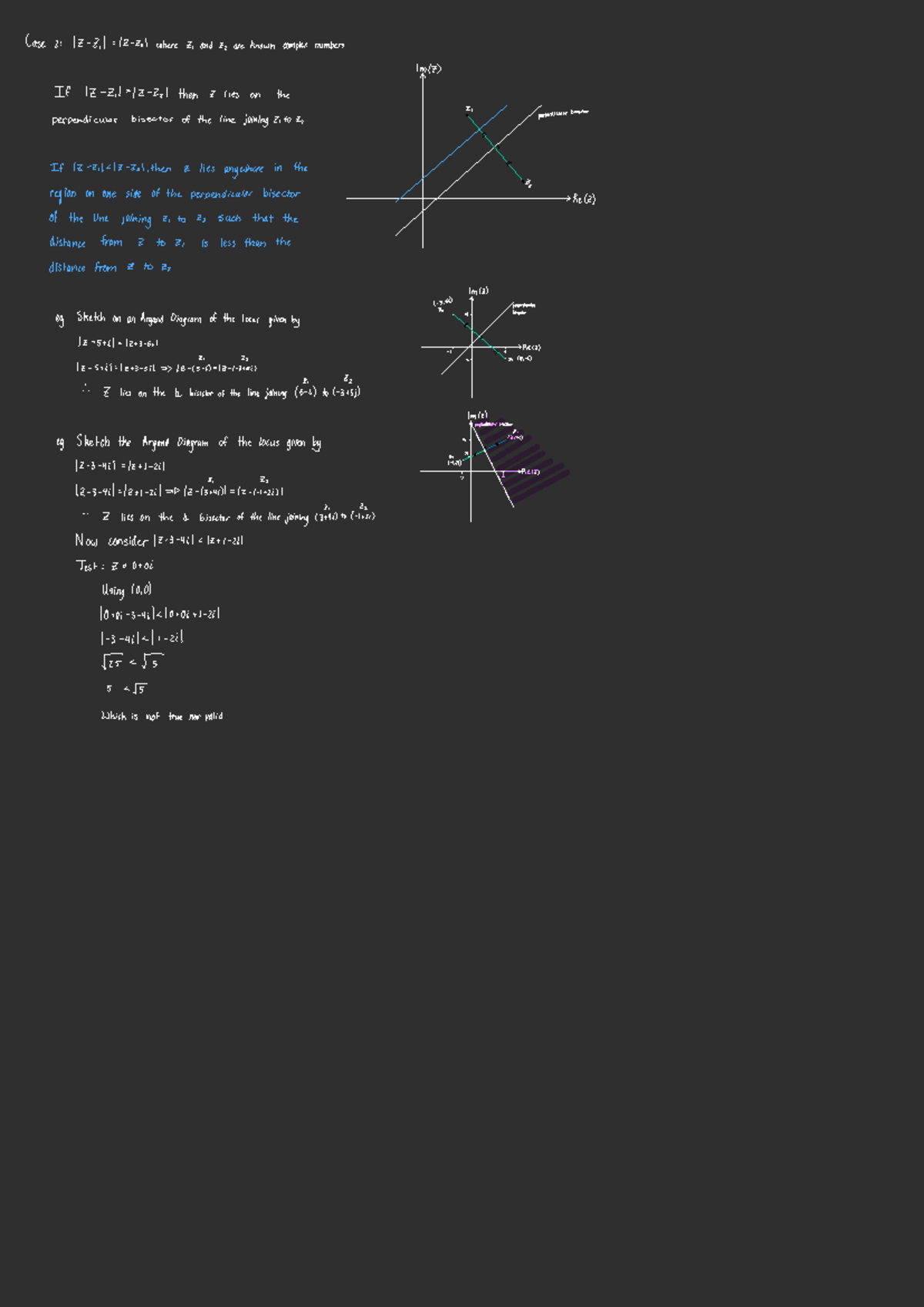 Locus 3: Notes on Complex Numbers and Their Bisectors - Studocu