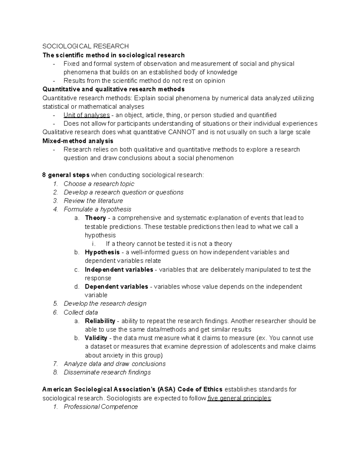 Sociology of Family (SOC 204) Unit 1-3: Research Methods & Family ...