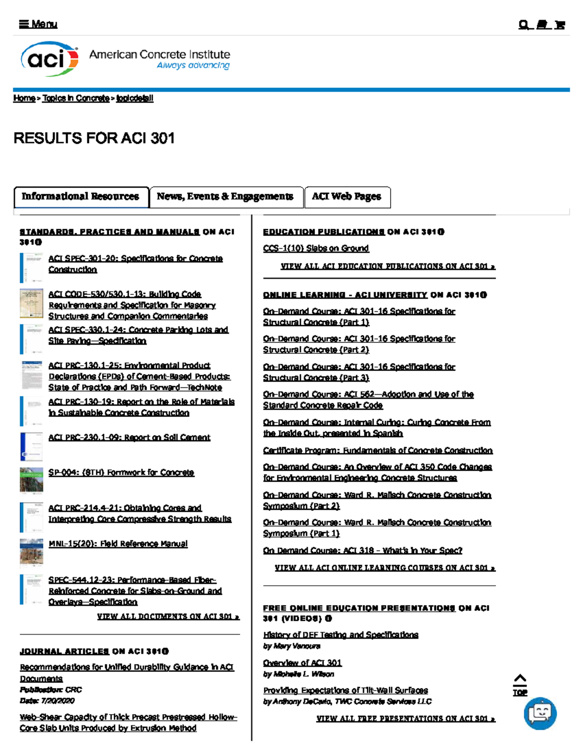 ACI 301 Topics - In class practice course - - Studocu