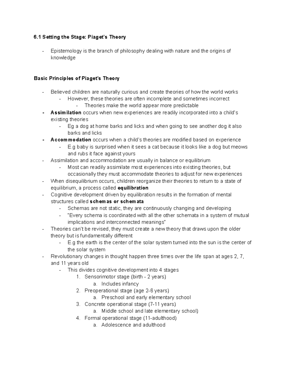 Cognitive Development in Children: Chapter 6 Insights (PSY 101) - Studocu