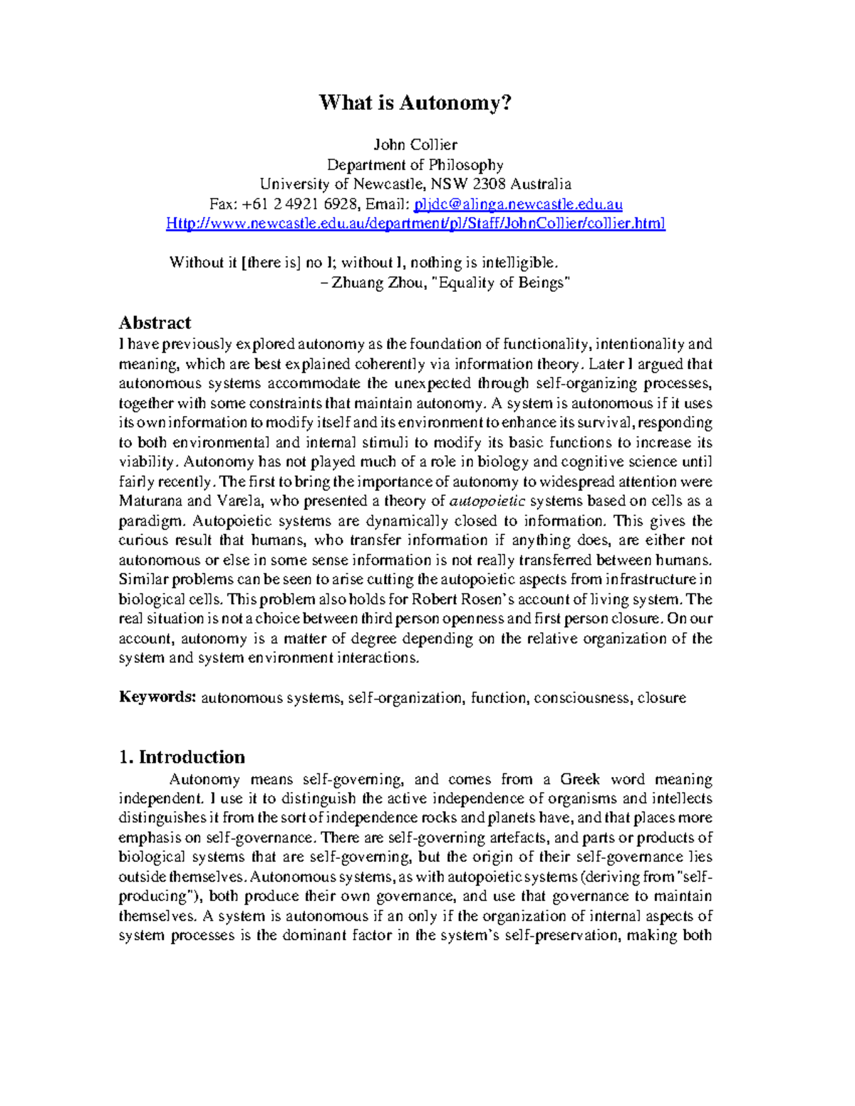 Autonomy and Its Implications in Philosophy - PHIL 101 - Studocu