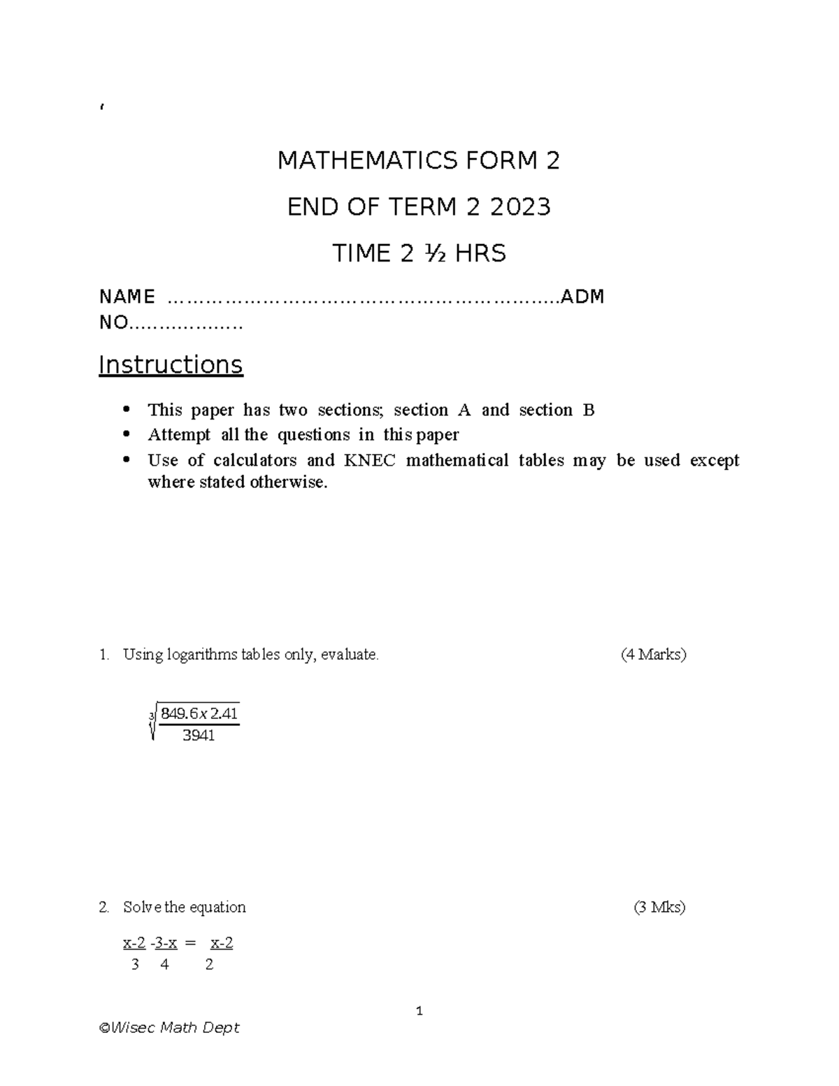 F2 MAT ENDT2 - Geometry and Applied Mathematics Summary Notes - Studocu
