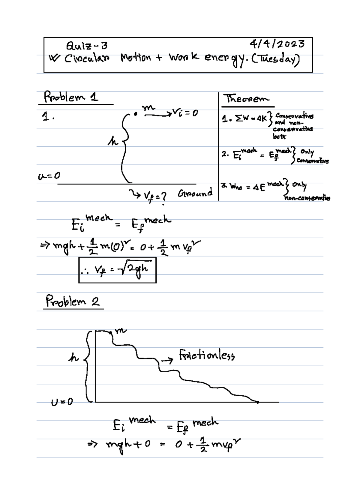 Class 16 Phy - Quiz 3 Notes on Circular Motion & Center of Mass - Studocu