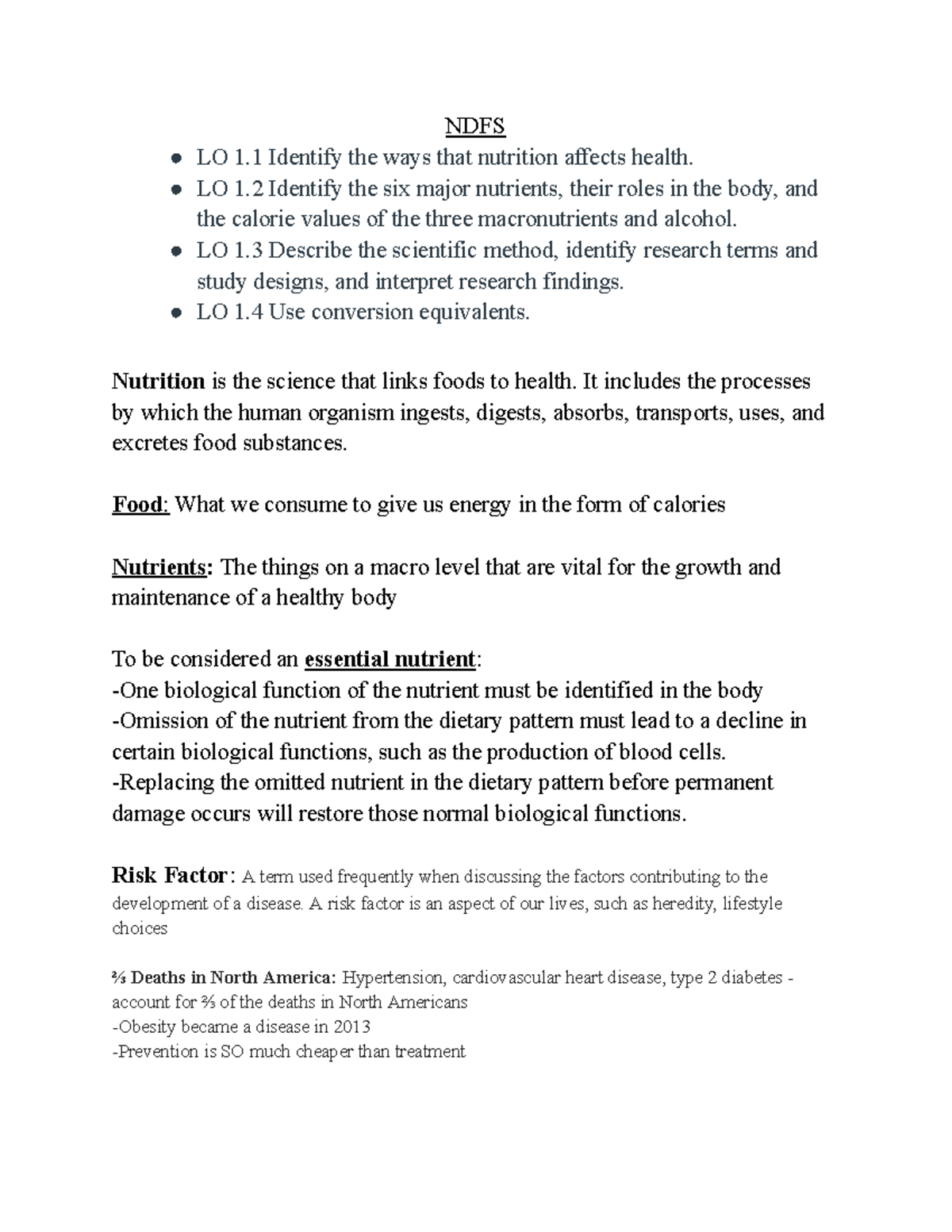 NDFS - Reading Notes up to ch. 2 (Very Detailed, and just the most ...